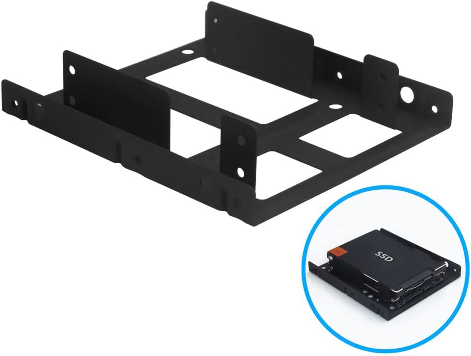 SSD-Metall-Montagehalterungs-Set, 2,5 auf 3,5 Festplattenadapter, kompatibel mit jedem 2,5 auf 3,5 L