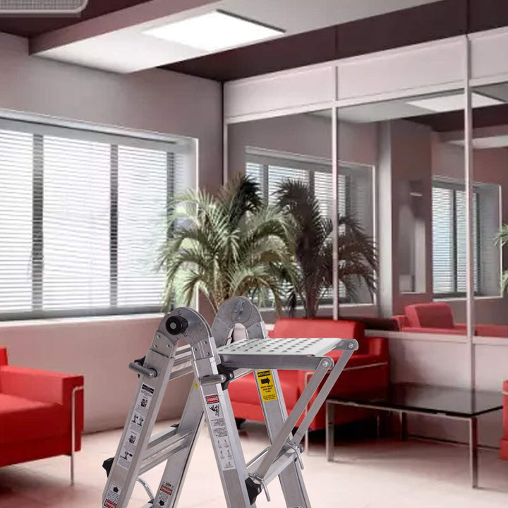 Einhängetritt Stabiler Arbeitspodest zum Einhängen in Leitern, Stehleitern, Anlegeleitern Trittfläch