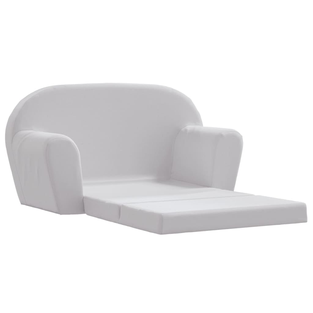 vidaXL Kindersofa mit Bettfunktion Sessel Schlafsofa Lounge Kinderzimmer Grau schlichtes Grau, schli