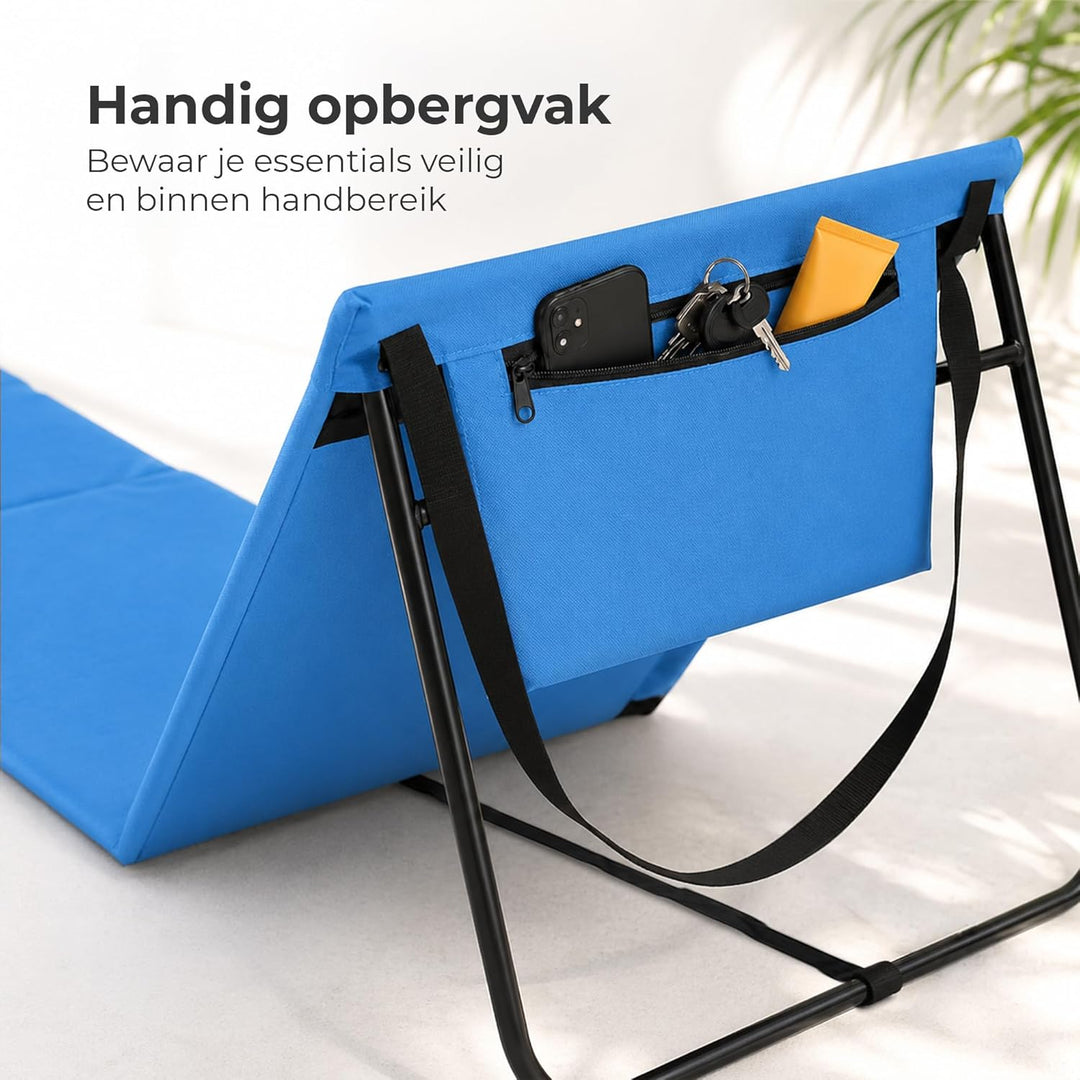 Intimo Living 2er Set Strandliege klappbar leicht – Bequeme Strandmatte mit Rückenlehne – Strandlieg
