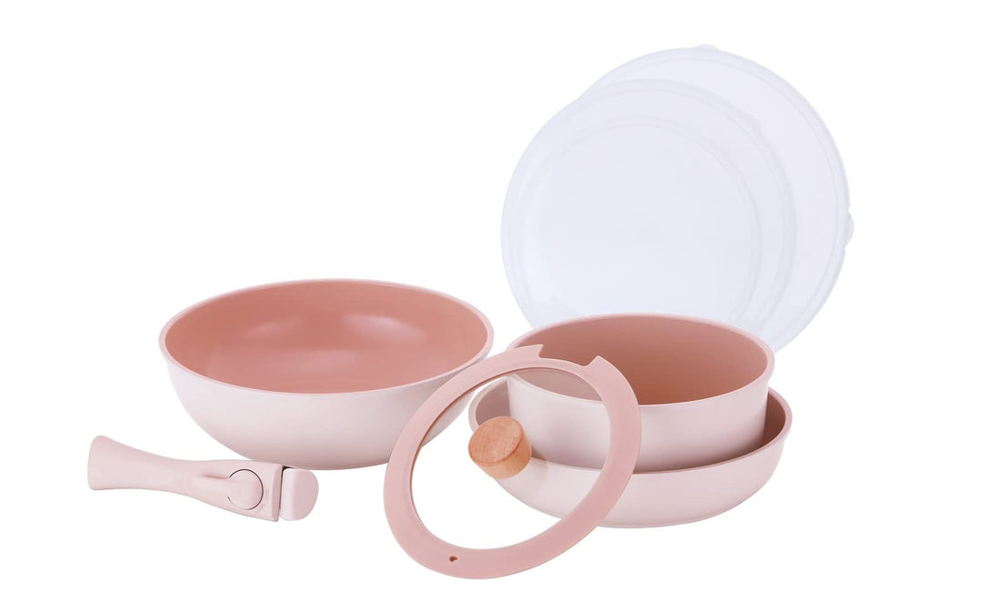 NEOFLAM® - Midas Plus Topf- und Pfannen-Set mit abnehmbarem Griff, 8-teilig, induktionsgeeignet, Ker