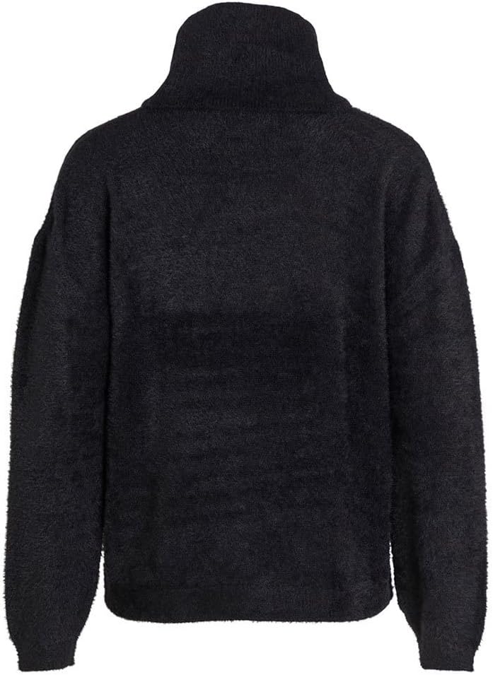 Vila Damen Vilajuli Rollneck L/S Knit-Noos Pullover XS Schwarz, XS Schwarz