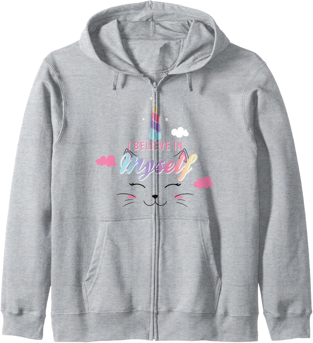 Caticorn I Believe In Myself Face Kapuzenjacke
