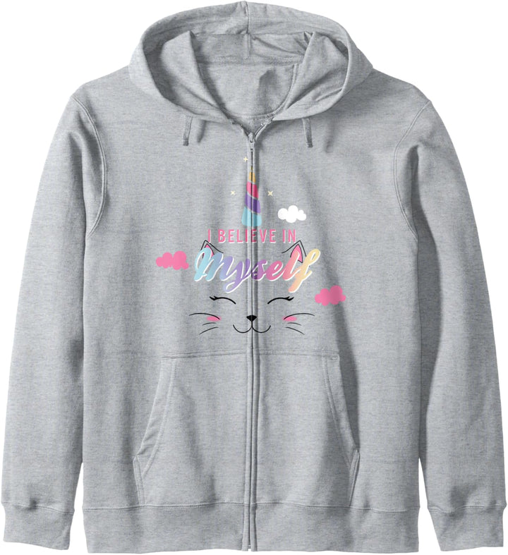 Caticorn I Believe In Myself Face Kapuzenjacke