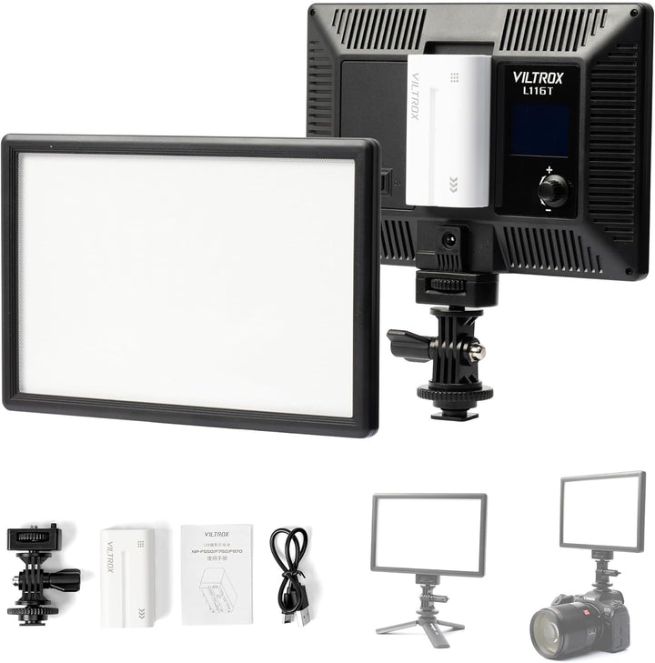 VILTROX L116T 5600K / 3300K LED Licht Panel Dimmbare Video Licht Kit für DSLR Kamera ( ohne Akku)