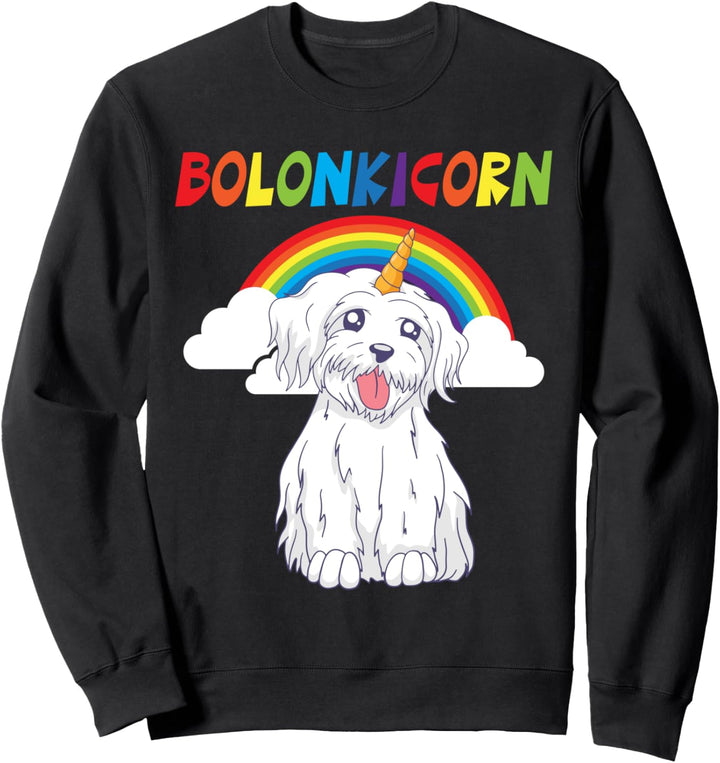 Bolonkicorn - Hunderasse Bolonka Zwetna Hund und Einhorn Sweatshirt