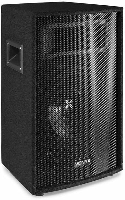 SkyTec - DJ Lautsprecher Set, Mobile PA Anlage Komplettset, 500 Watt, DJ Set Komplett, 2X Vonyx SL10