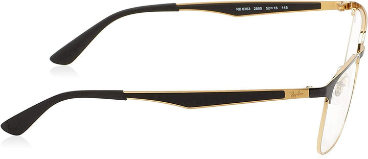 Ray-Ban Unisex-Erwachsene 0rx 6363 2890 52 Brillengestell, Gold (Gold Top On Black)