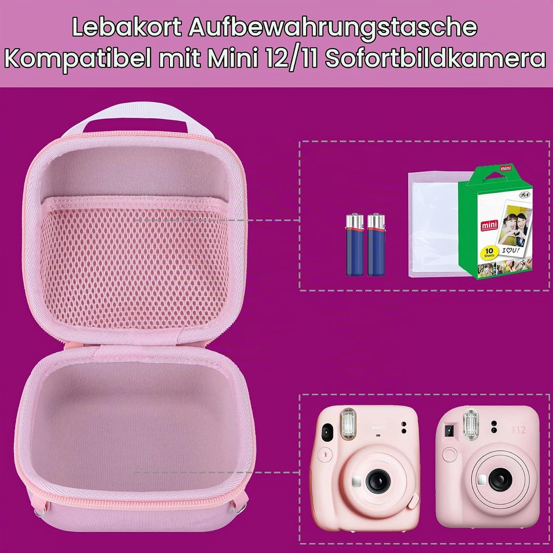 Hart Schutz Hülle Etui Tasche für INSTAX Mini 12 Sofortbildkamera/INSTAX Mini 11 Sofortbildkamera (C