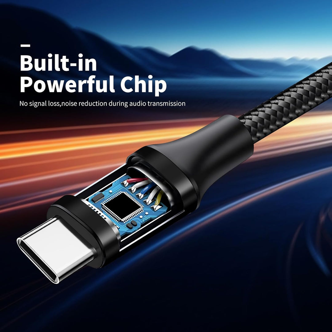USB C auf Cinch Audio Kabel Type C auf 2RCA Stereo Adapterkabel kompatibel mit iPhone 15 -Serie, iPa