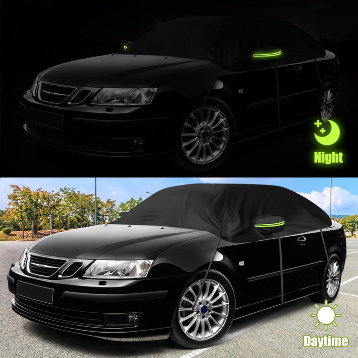 Halbe Autoabdeckung Kompatibel mit Saab 9-3 Convertible 1998-2014, Halbabdeckung wasserdichte Halbga