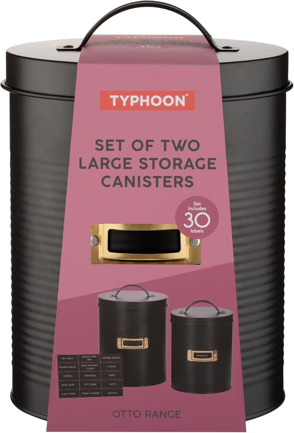 Typhoon Otto Vorratsbehälter 2er-Set | Luftdichte Aufbewahrungsbox 3,5L & 2,4L Füllmenge | Legierter
