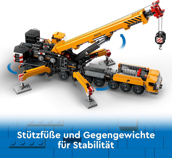 LEGO City Mobiler Baukran, Bauspielzeug für Jungen und Mädchen, Geschenk für kreative Kinder, ausfah