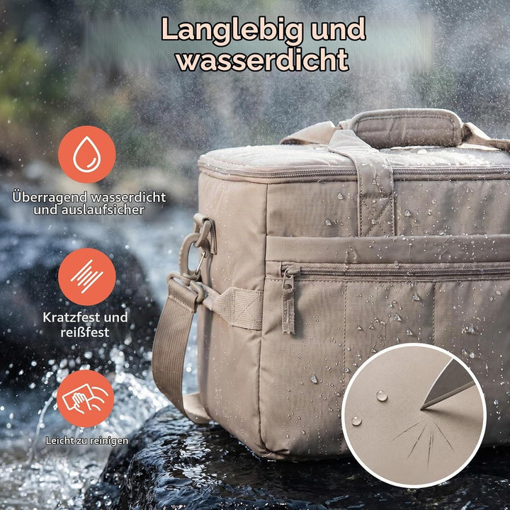 TOURIT Kühltasche 32L Isoliertasche Picknicktasche 48 Dosen | Wasserdichtem, Auslaufsicher, Leicht,