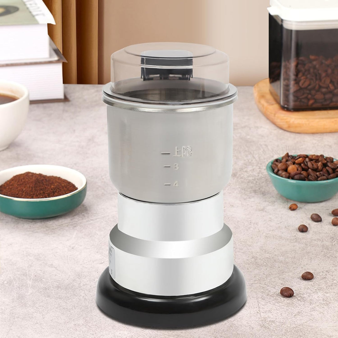 300W Elektrische Kaffeemühle, 500ml Edelstahl Kaffeebohnen Getreide Nuss Bohne Mahl, Gewürze Nuss-Bo