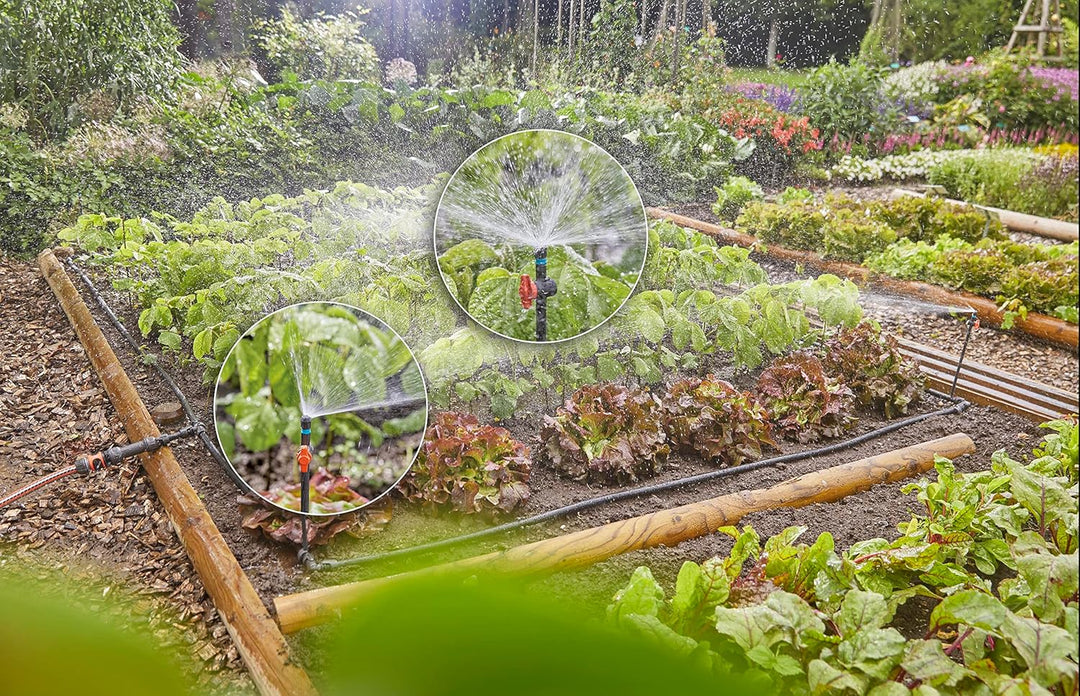 Gardena Micro-Drip-System Tropfbewässerung Set Gemüse-/Blumenbeet (60 m²): Starter-Set sofort einsat