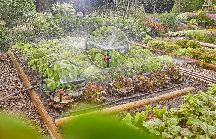 Gardena Micro-Drip-System Tropfbewässerung Set Gemüse-/Blumenbeet (60 m²): Starter-Set sofort einsat