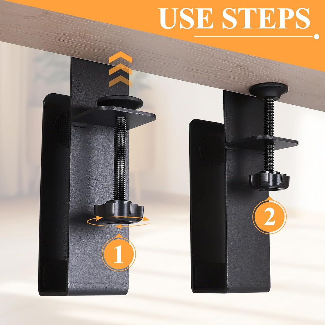 CPROPS 2 Stück Schreibtisch Seitenaufbewahrung Laptop, Verstellbare Schreibtisch Seitenhalterung für