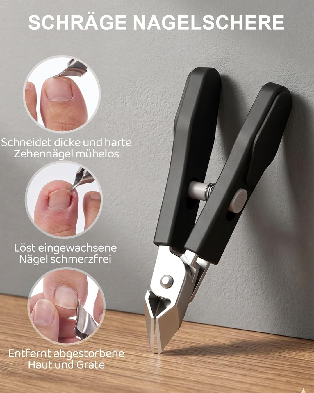Lictin Elektrischer Nagelknipser Set inkl. schrägem Knipser,Multi-in-1 Nagelschneider Elektrisch mit