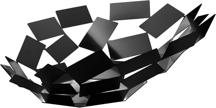 Alessi MT03 B La Stanza dello Scirocco, Tafelaufsatz Edelstahl 18/10 , Schwarz Lackiert, Edelstahl 1