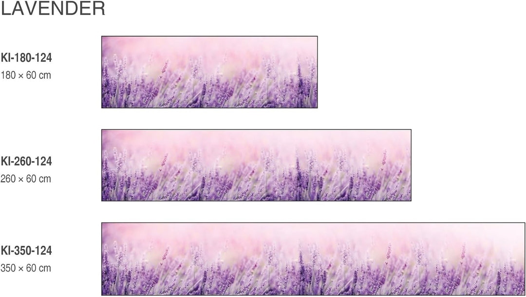 DIMEX Küchenrückwand Folie Selbstklebend Lavendel 350 x 60 cm | Klebefolie - Dekofolie - Spritzschut