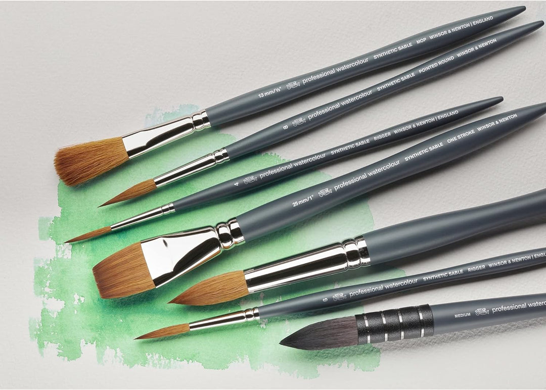 Winsor &amp; Newton 5011619 Professional Aquarellpinsel, Malpinsel für Aquarellfarben mit synthetischen
