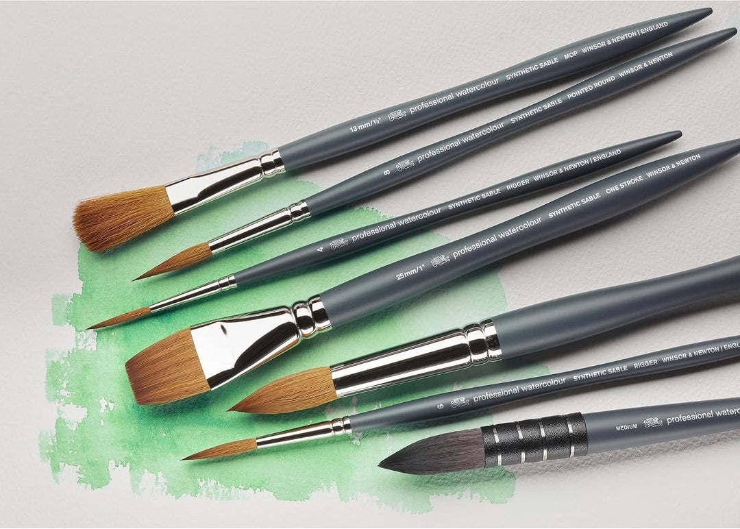 Winsor &amp; Newton 5011625 Professional Aquarellpinsel, Malpinsel für Aquarellfarben mit synthetischen