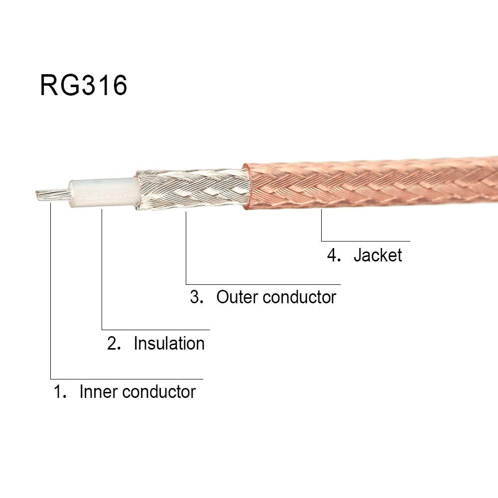 Superbat N Typ auf SMA Kabel 50CM RG316 Kabel N Stecker auf SMA Stecker Wifi Antennen Verlängerungsk