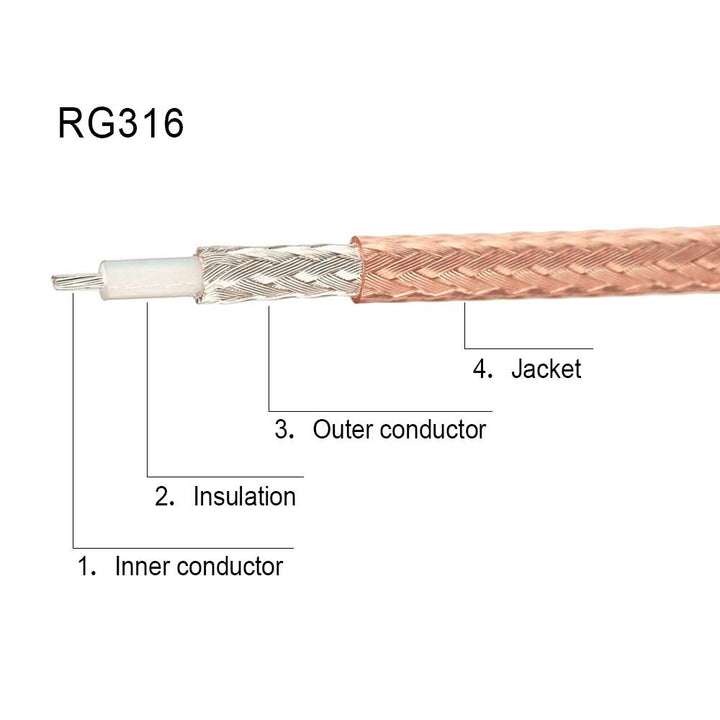 Superbat N Typ auf SMA Kabel 50CM RG316 Kabel N Stecker auf SMA Stecker Wifi Antennen Verlängerungsk