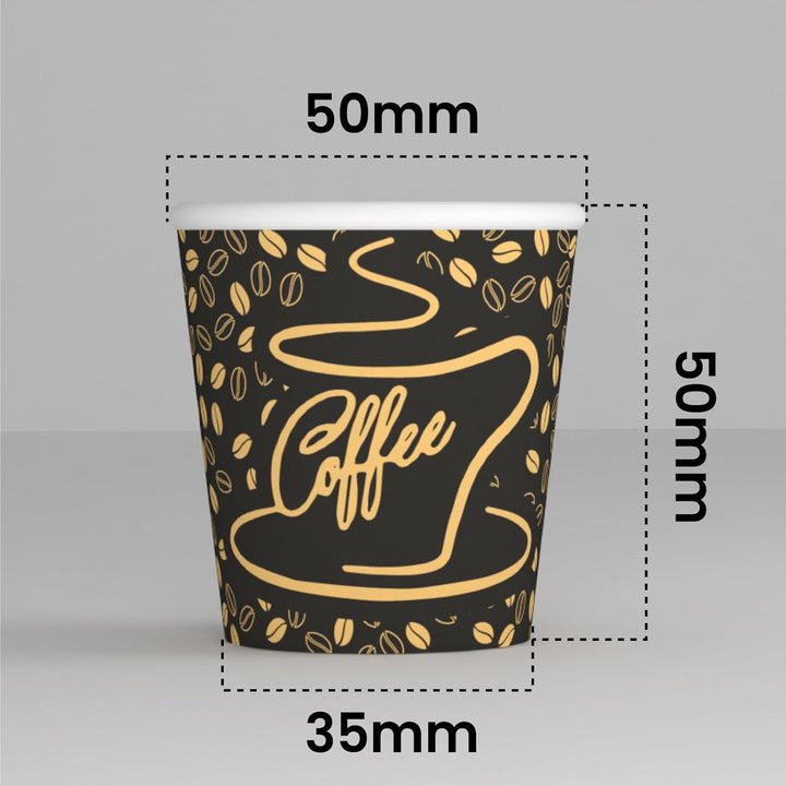 1000 Kaffeebecher aus Papier, 65 ml, CoffeeGoldCUP, umweltfreundlich, biologisch abbaubar, Einwegbec