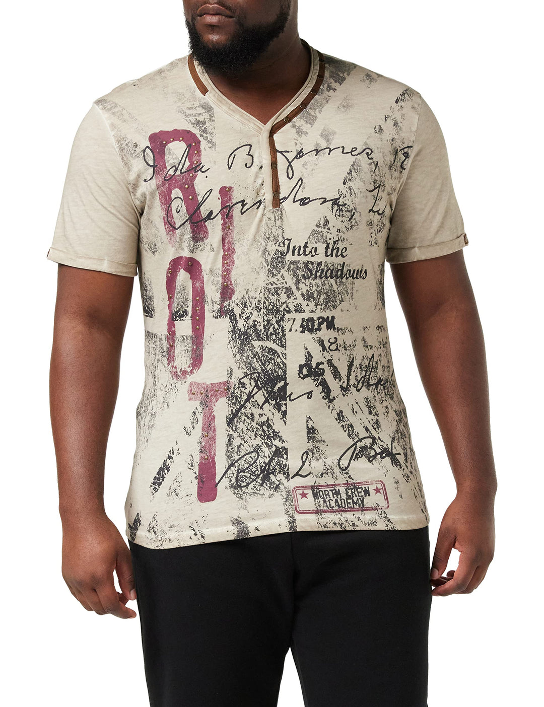 KEY LARGO Herren Mt Riot T-Shirt M Sand (1005), M Sand (1005)