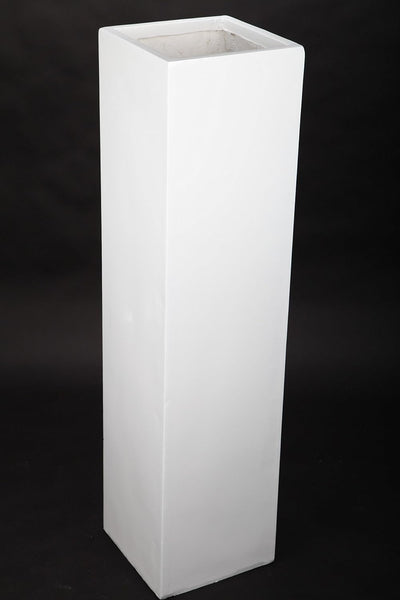 point home Blumentopf, Pflanzkübel aus Fiberglas, weiss, 100cm - für Innen