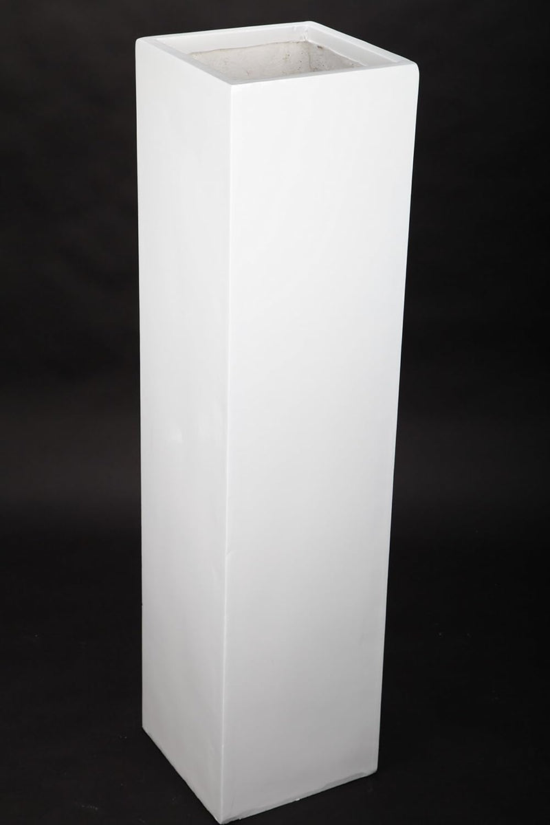 point home Blumentopf, Pflanzkübel aus Fiberglas, weiss, 100cm - für Innen