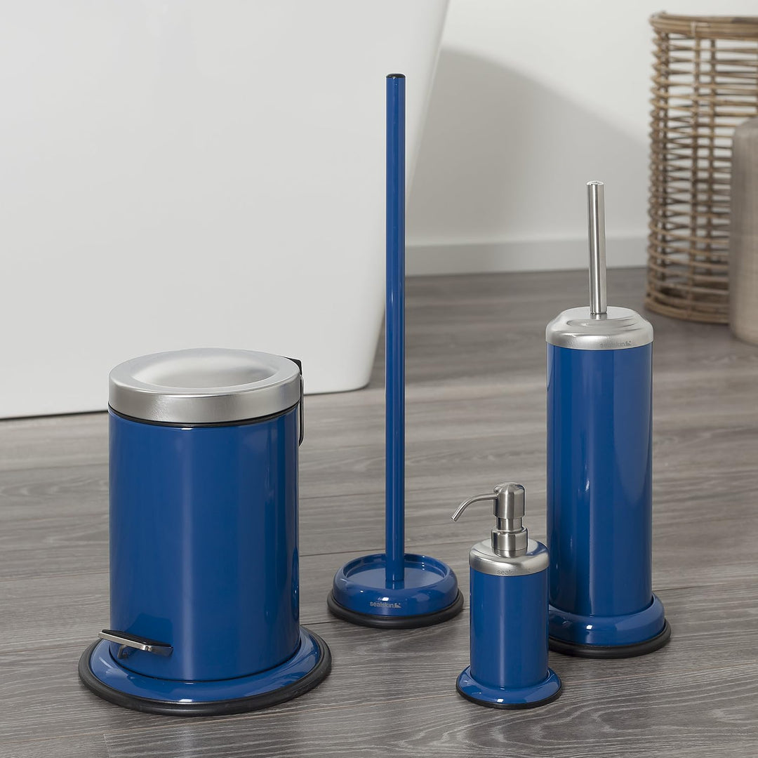 Sealskin Abfalleimer Acero, Kosmetikeimer aus Edelstahl, Farbe: Blau, Inhalt: 3 L, Blau