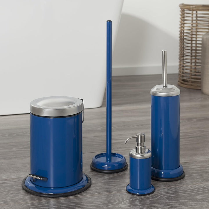 Sealskin Abfalleimer Acero, Kosmetikeimer aus Edelstahl, Farbe: Blau, Inhalt: 3 L, Blau