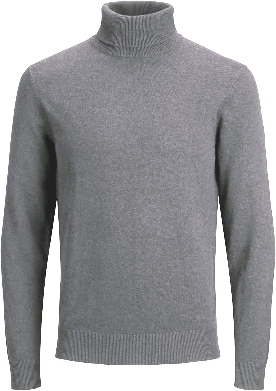 JACK & JONES Herren JJEEMIL Knit ROLL Neck NOOS 12157417 S Grey Melange, S Grey Melange
