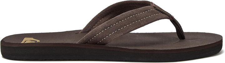 Quiksilver Carver Suede 3-Punkt Flip Flop Sandale, Braun Blau Rot, 43 EU 49.5 EU Demitasse Solid, 49