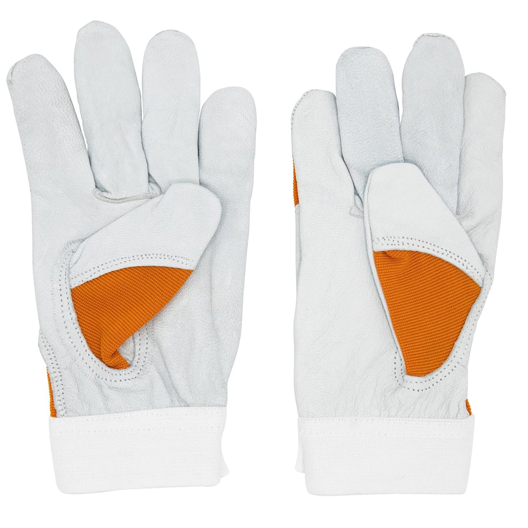 EXBRIECO 1, 3, 6 oder 12 Paar, Gartenhandschuhe aus Leder, Lammfellhandschuhe, Arbeitshandschuhe aus