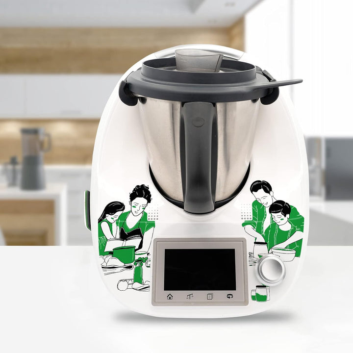 Deko Schutz Aufkleber kompatibel mit Küchenmaschine Thermomix TM5 Design Sticker Klebefolie Zubehör