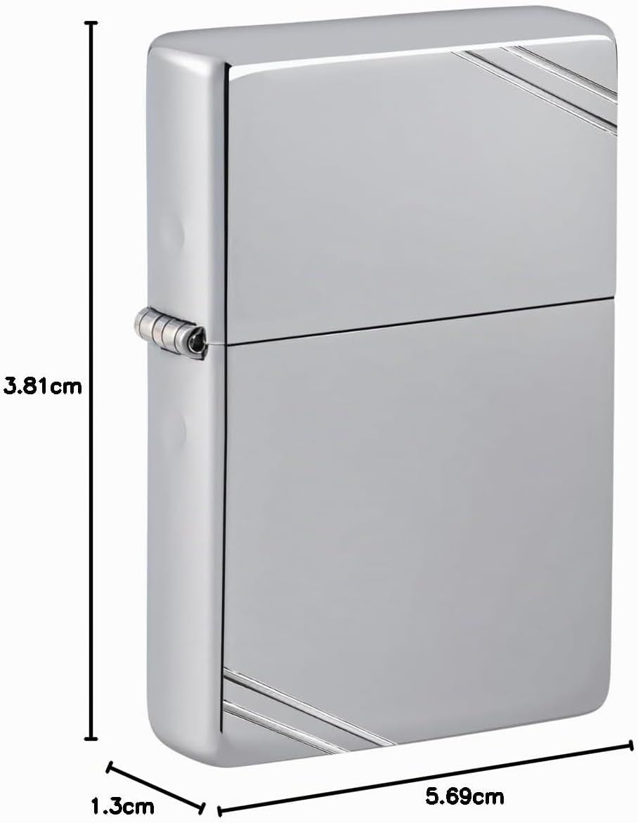 Zippo 260 24095 Hexagon Design Benzinfeuerzeug, Messing, Chrome High Polished, Chrome High Polished