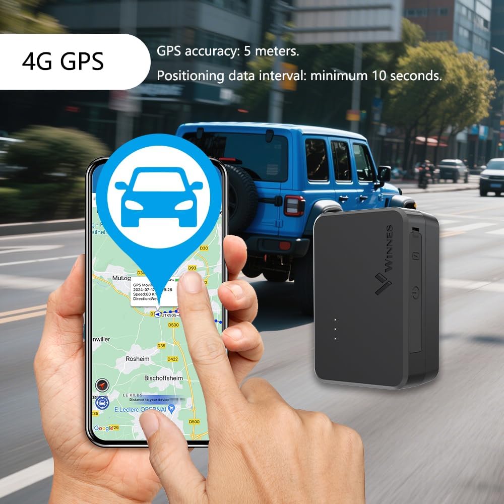 TKMARS TK913 Klein GPS Tracker, 1500mAh magnetisch wasserdicht, Mini Echtzeit-Ortungsgerät Peilsende