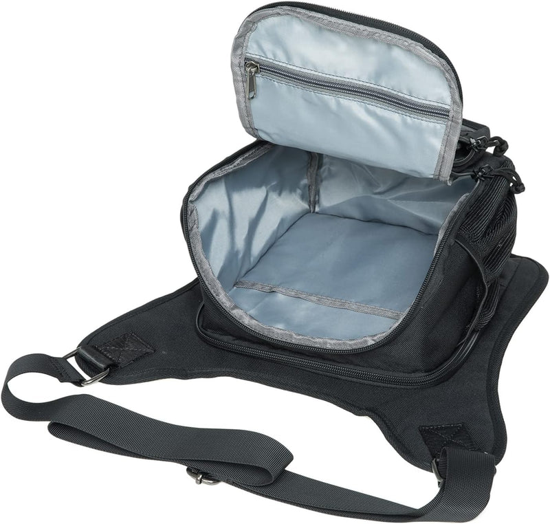 KAUKKO Canvas - Brusttasche für Damen und Herren - Umhängetasche Schwarz- Fh03-3, Schwarz- Fh03-3