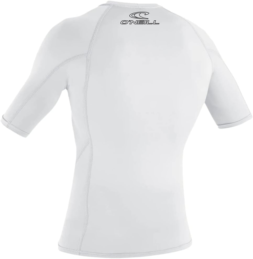 O'Neill Youth Basic Skins UPF 50+ Short Sleeve Rash Guard, Unisex Kinder Jungen, 3345-White-10, weis