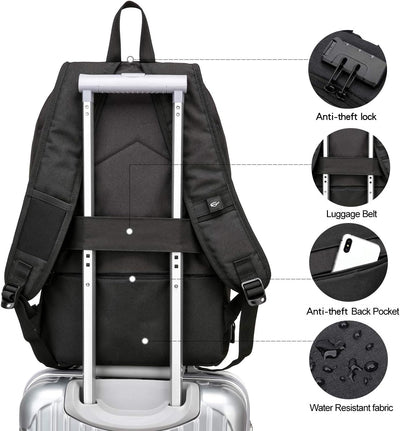 WENIG Laptop Rucksack Herren Anti-Diebstahl Laptoptasche 15.6 Zoll für Arbeit mit USB Ladeanschluss