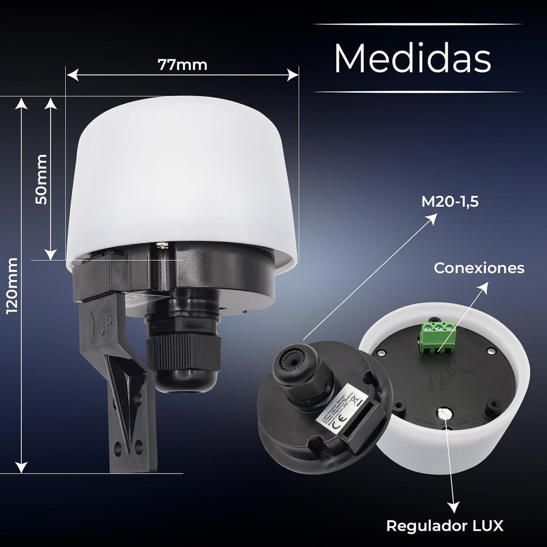 LED ATOMANT Packung mit 5 Dämmerungsmelder für den Aussenbereich, Fotozelle, photoelektrischer Senso