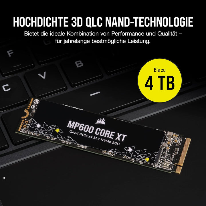 Corsair MP600 CORE XT 1TB PCIe Gen4 x4 NVMe M.2 SSD – QLC NAND Mit Hoher Dichte - M.2 2280 - DirectS