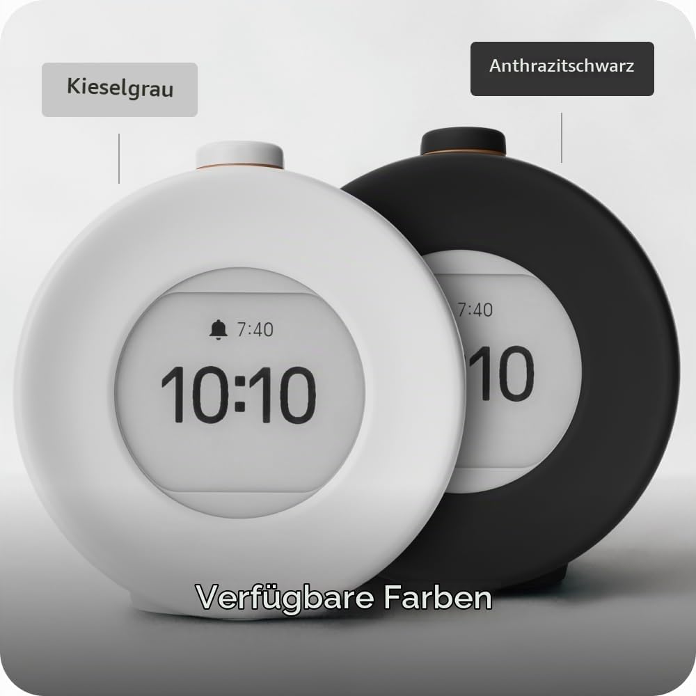 mudita Sunrise Alarm Clock E Ink Screen – „Harmony 2” Wecker Digital mit Bildschirm ohne Lichtemissi