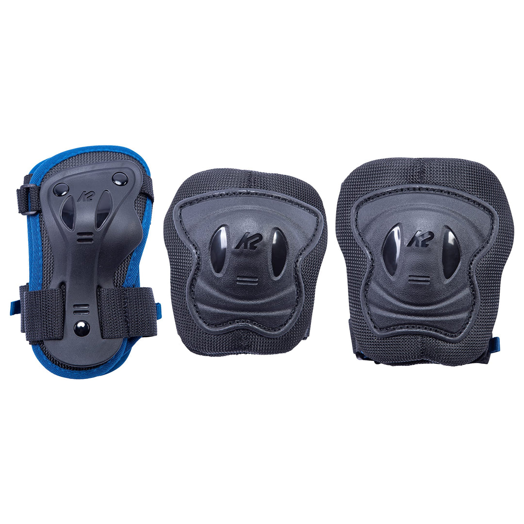 K2 Sports Europe Jungen Inlineskates Raider Pro Pad blue S (Knee: A:27-31cm B:25-29cm / Elbow: A:22-