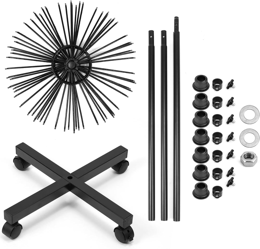 QWORK® Drehbarer Verkaufsständer mit 7 Etagen aus Metall, für Hüte, Schmuck, Socken & Seidenschals,