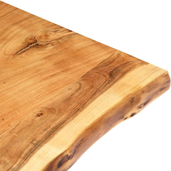 vidaXL Massivholz Tischplatte Baumkante Massivholzplatte Akazie 80x(50-60) x2,5cm 80 x 60 x 2.5 cm,